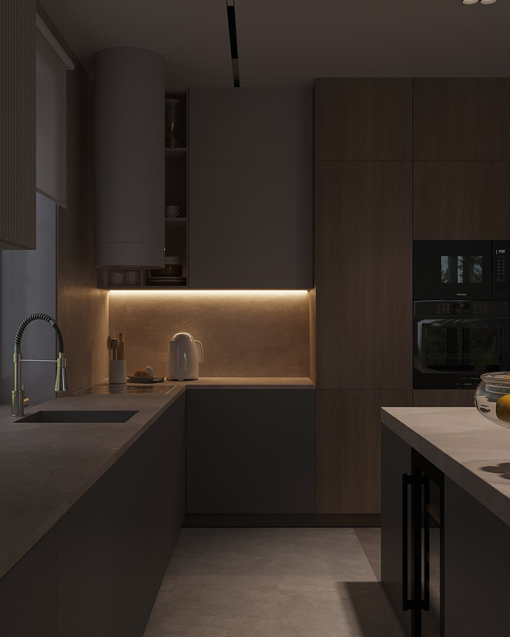 Кухня-гостиная в загородном доме