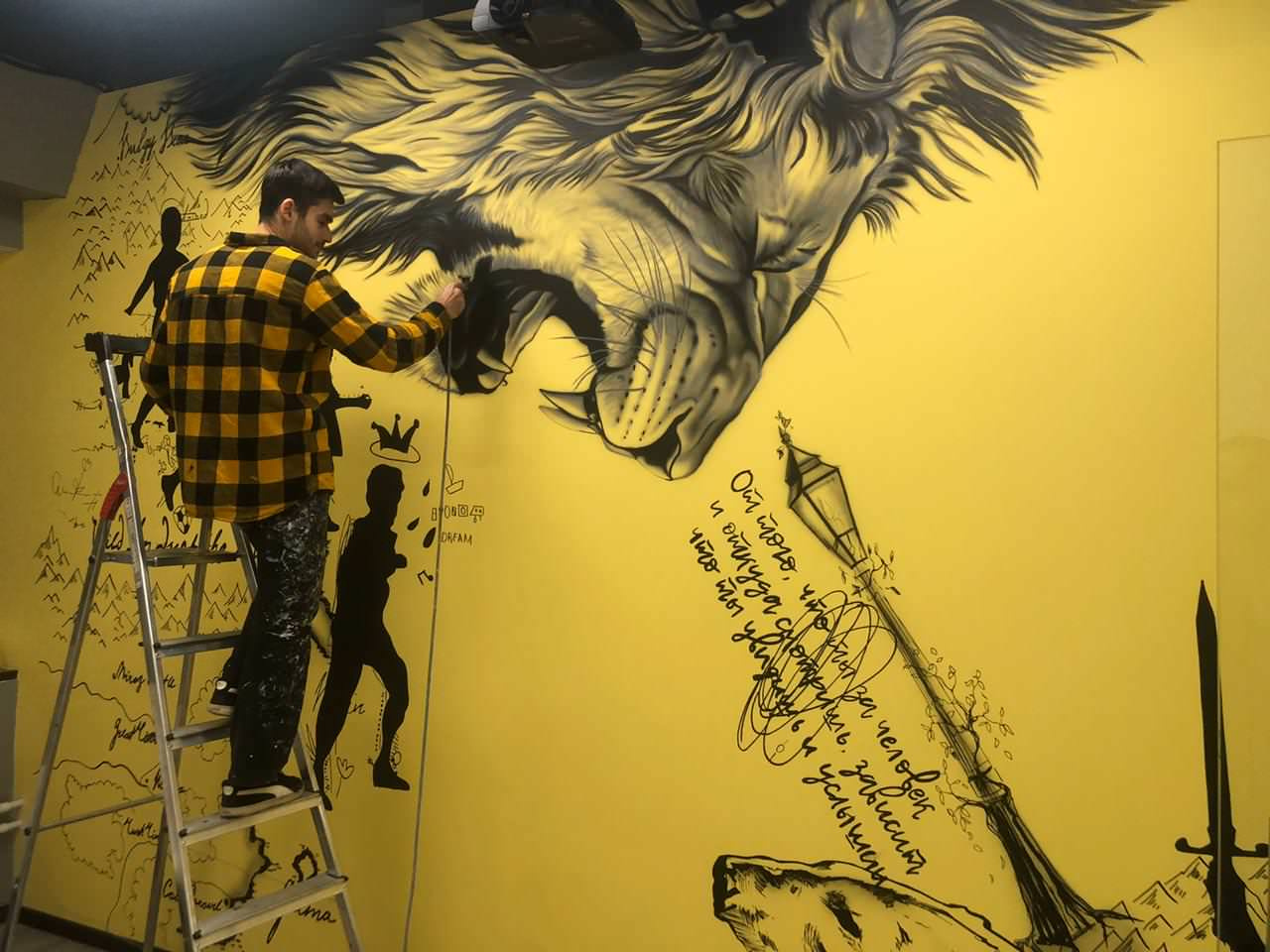 Роспись стен в офисе Dr.Jung