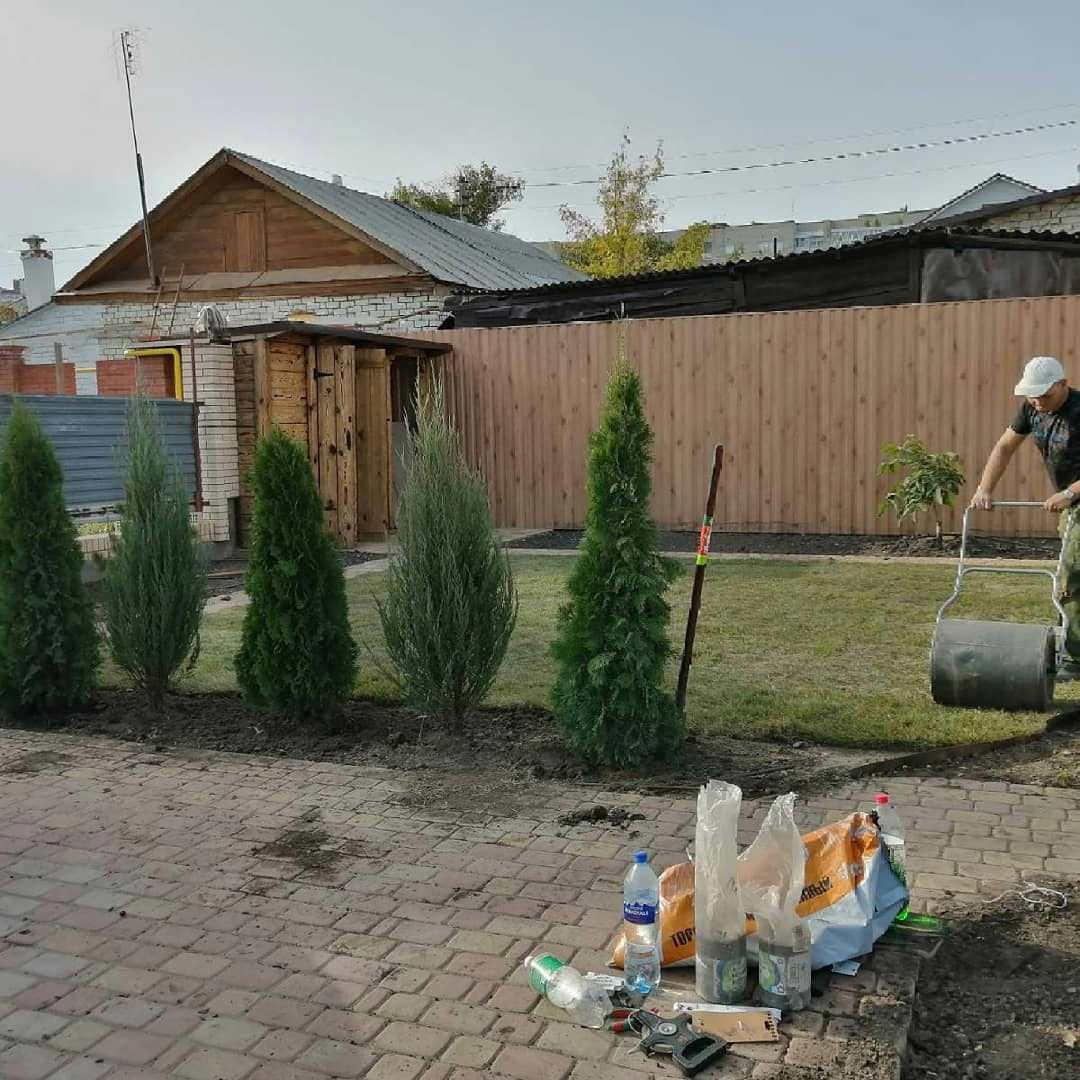 Обложка проекта: Укладка рулонного газона