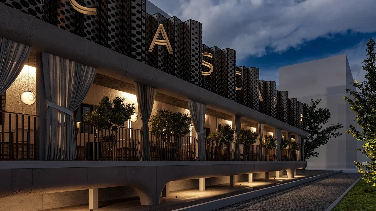 Cascade exterior