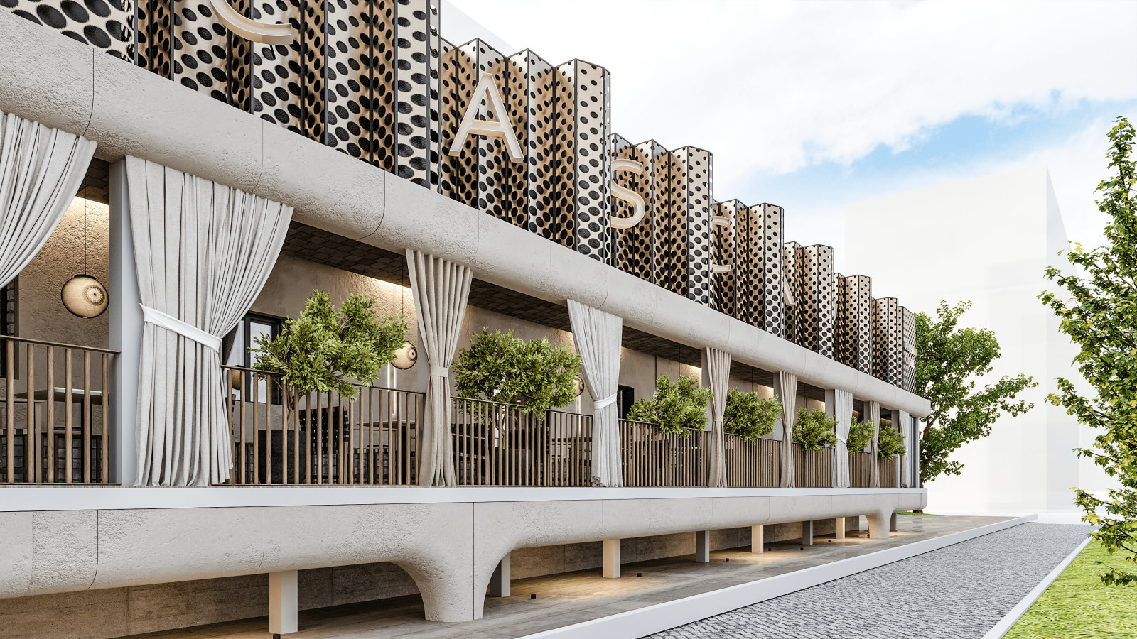Cascade exterior