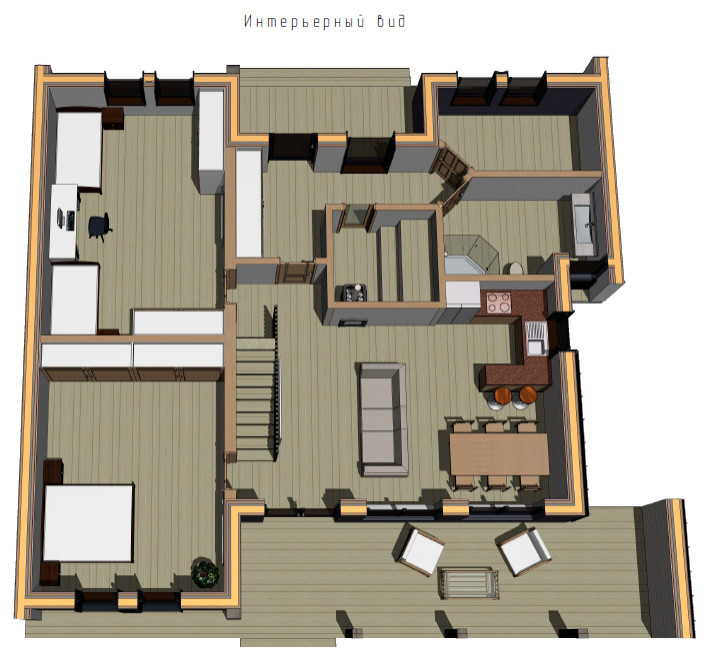 Проект каркасного дома "Кастор"