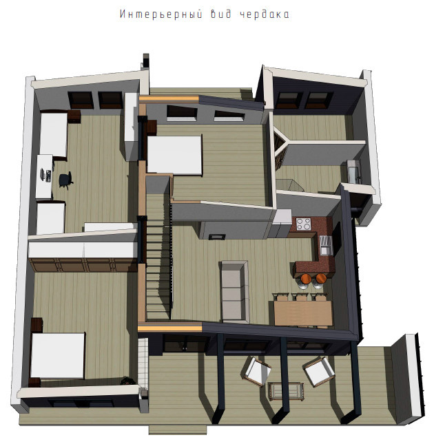 Проект каркасного дома "Кастор"
