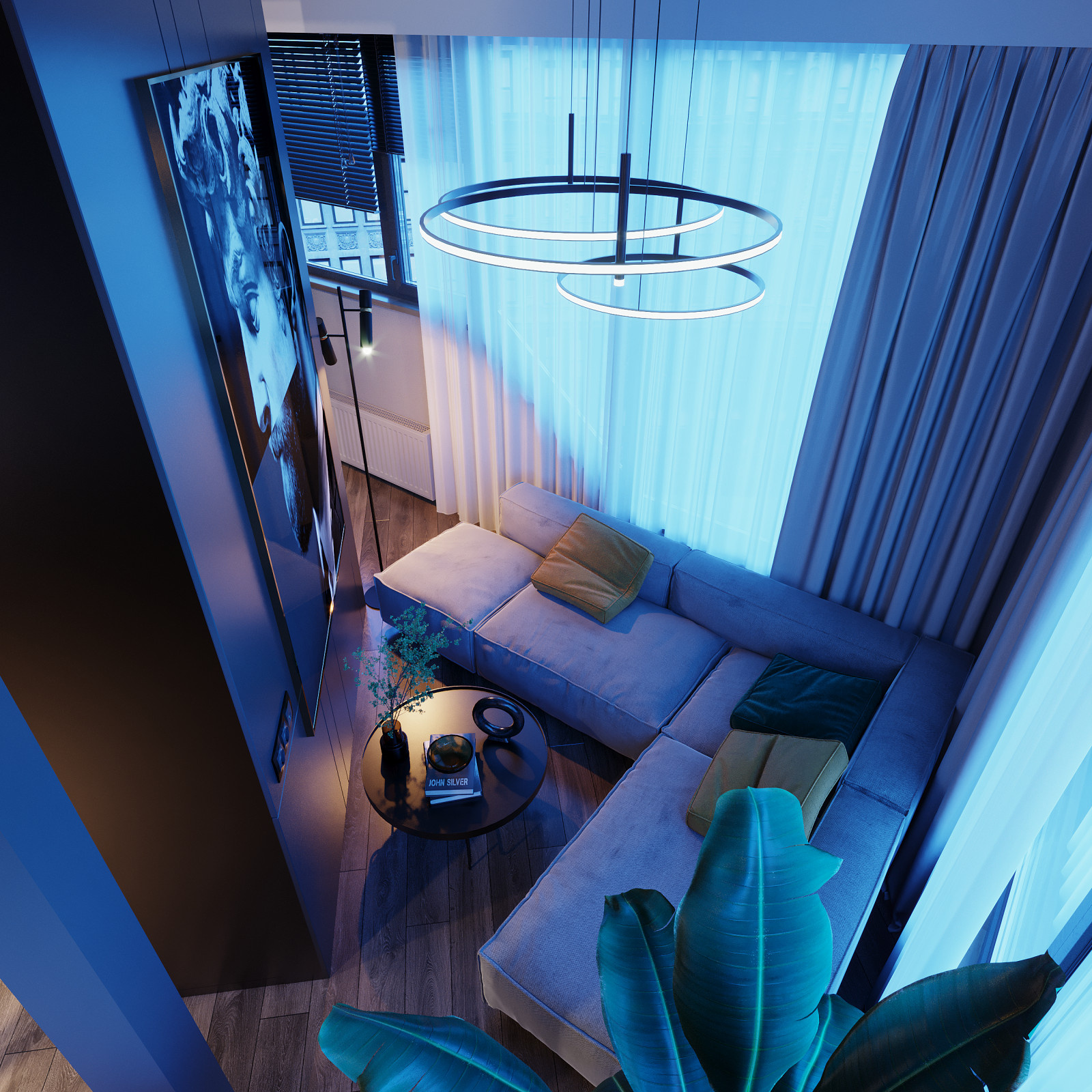 Интересная квартира в глубоких темных оттенках