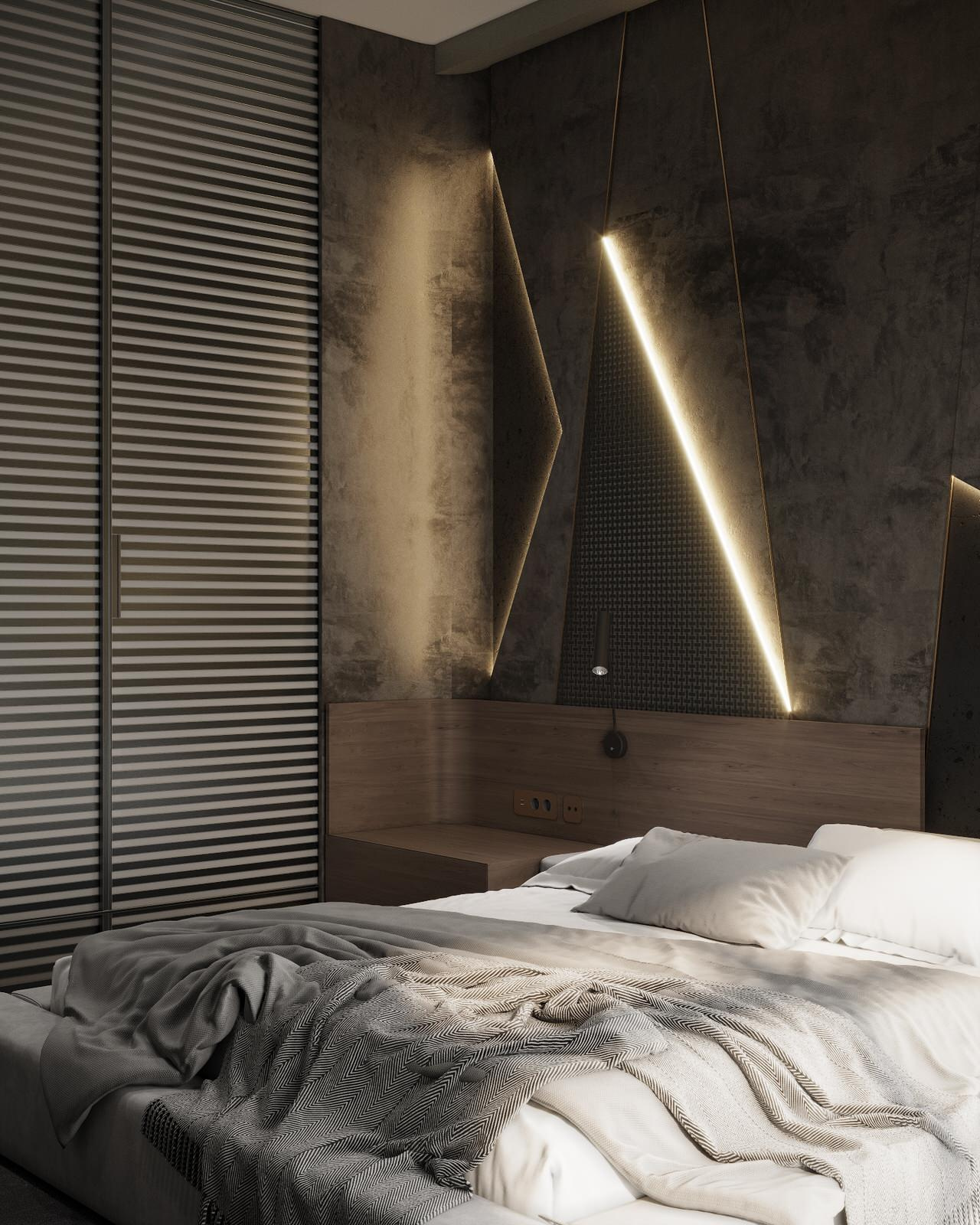 Монохромная квартира с террасой.