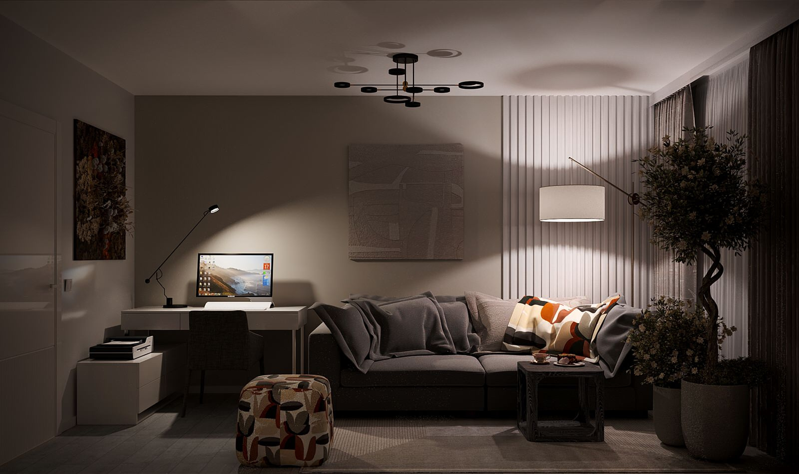 Сканди гостиная