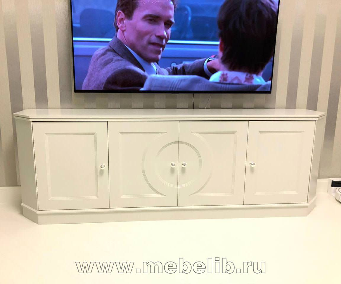 Мебель в гостиную из МДФ – шкаф-витрина и тумба ТВ