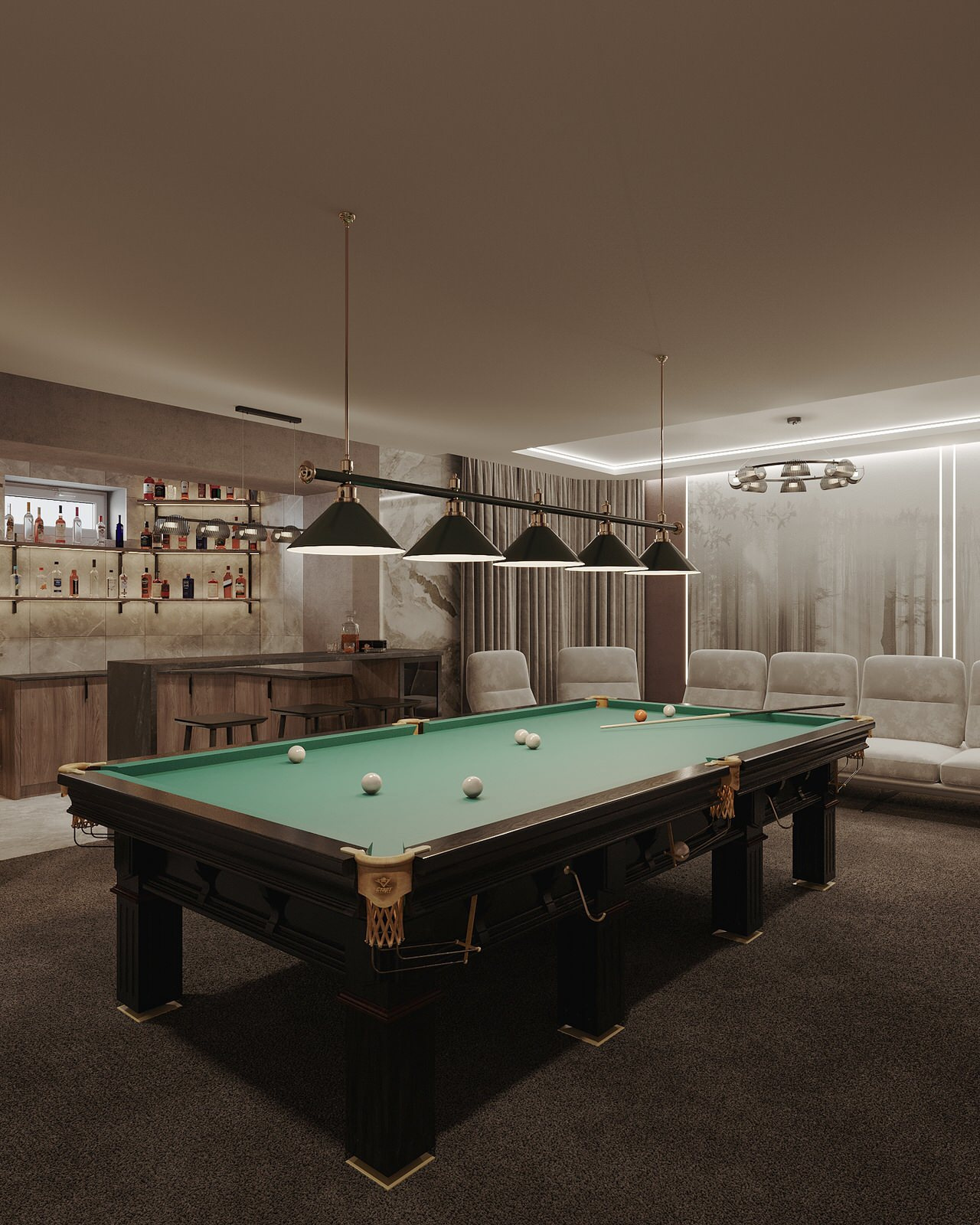 Интерьер загородного дома кардинально отличающийся от домов в округе