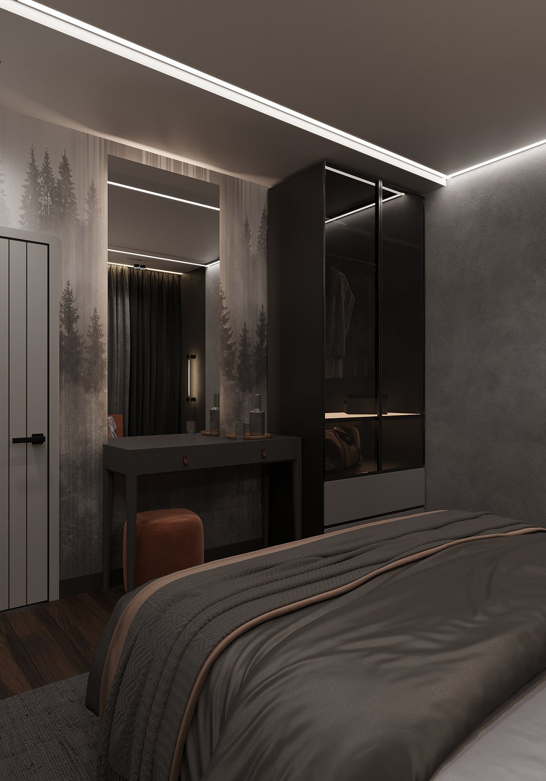 Интерьер загородного дома кардинально отличающийся от домов в округе