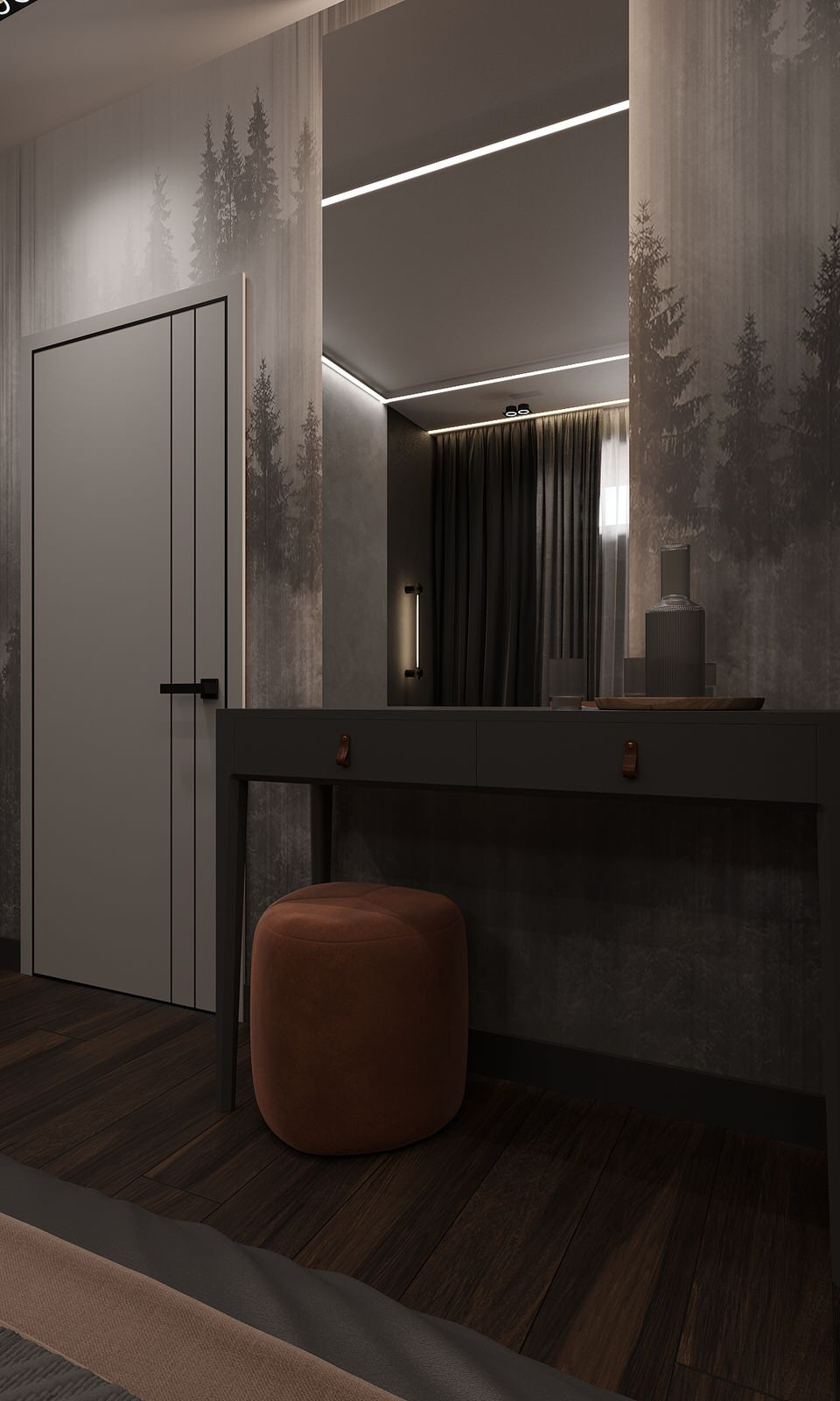 Интерьер загородного дома кардинально отличающийся от домов в округе