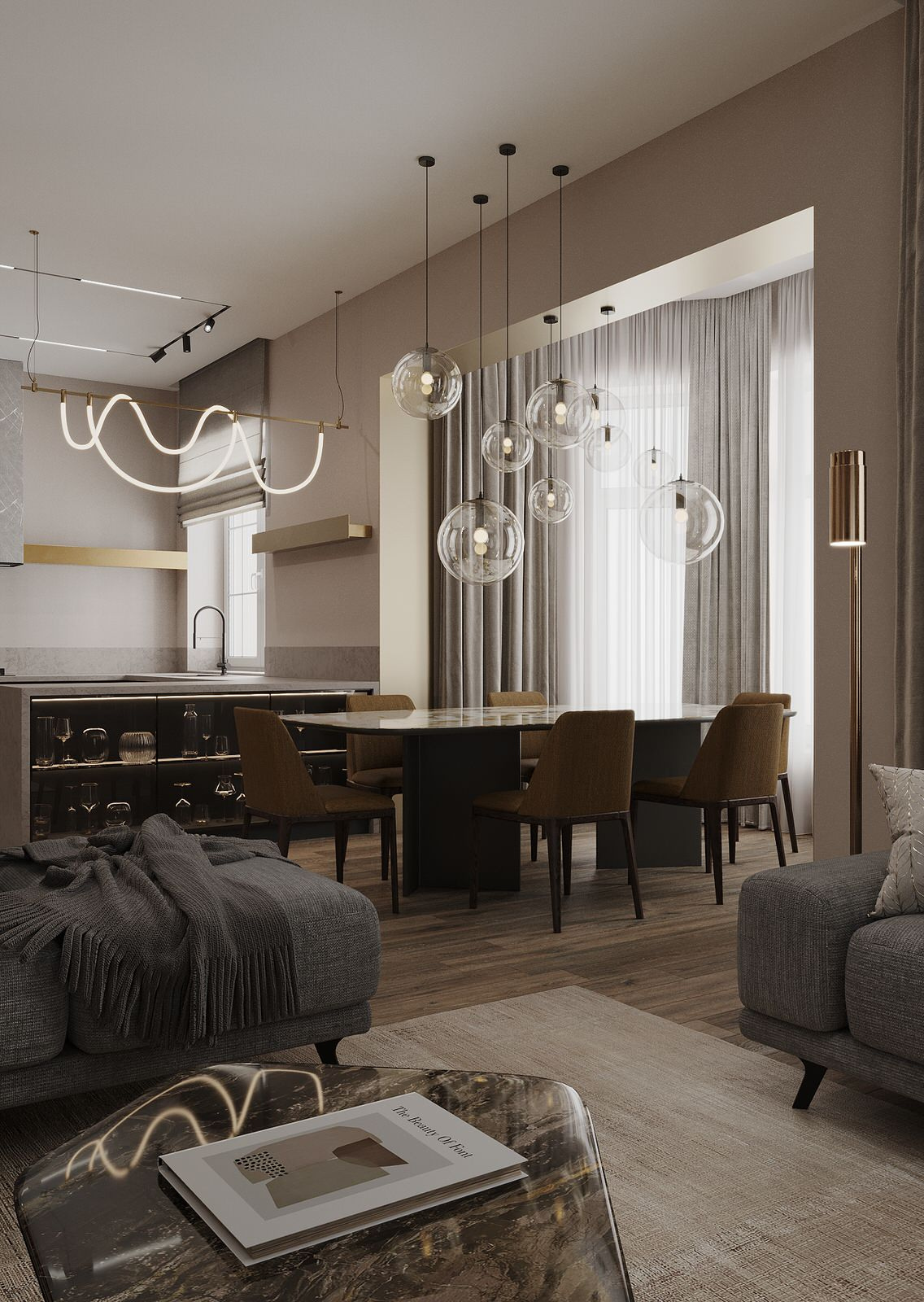 Интерьер загородного дома кардинально отличающийся от домов в округе