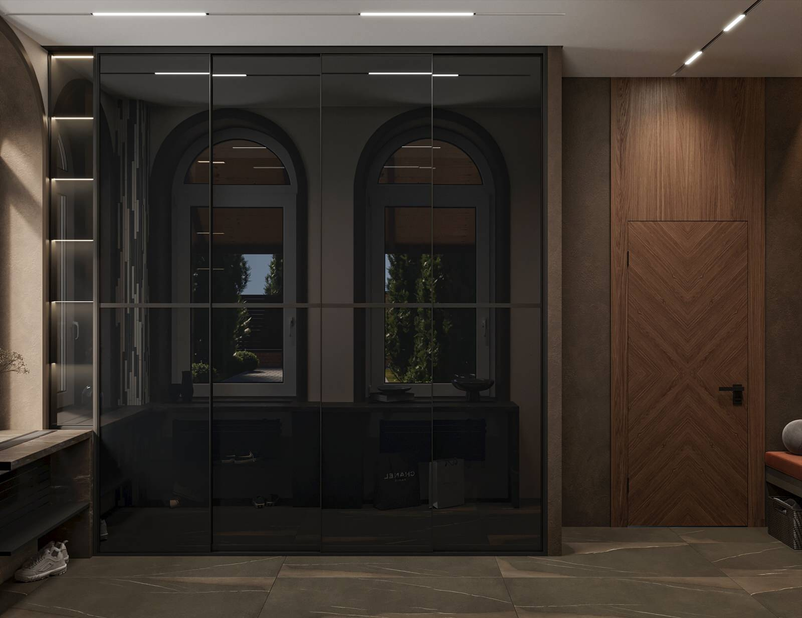 Интерьер загородного дома кардинально отличающийся от домов в округе