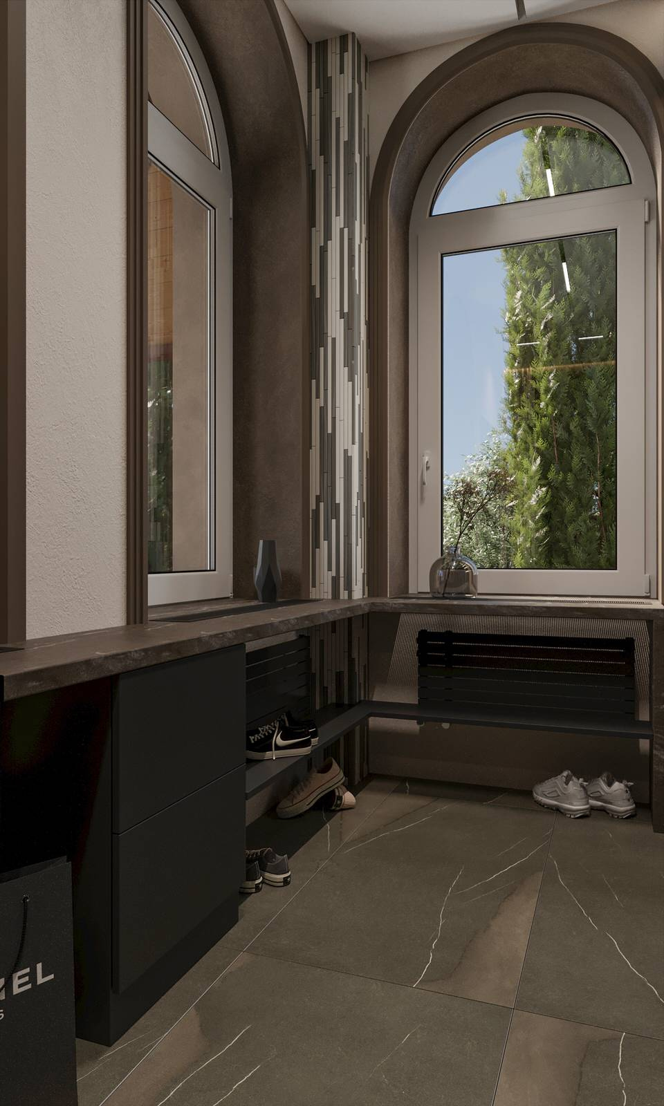 Интерьер загородного дома кардинально отличающийся от домов в округе