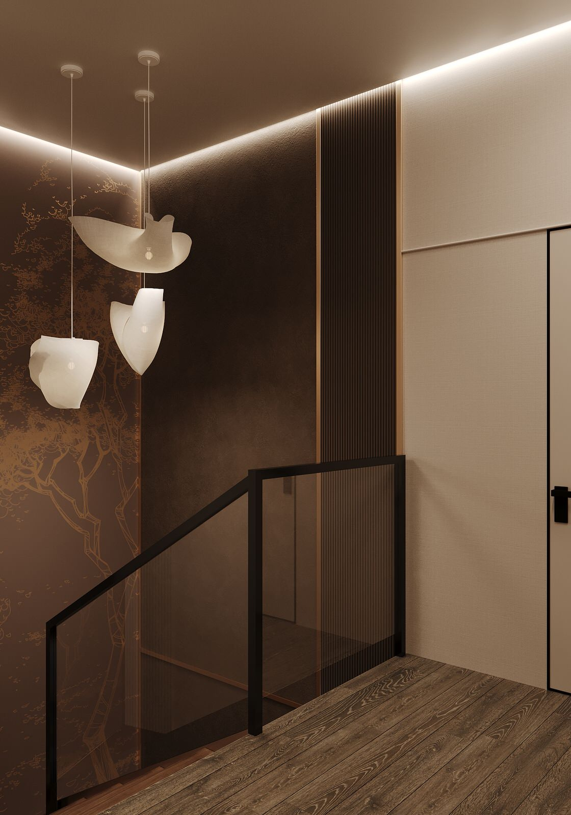 Интерьер загородного дома кардинально отличающийся от домов в округе