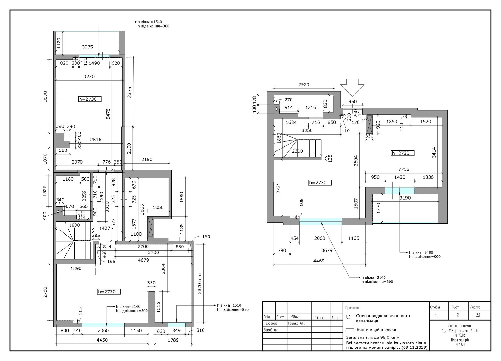 Wohnung 95 m2 (Apartmens 95 sq m) 2019-2020