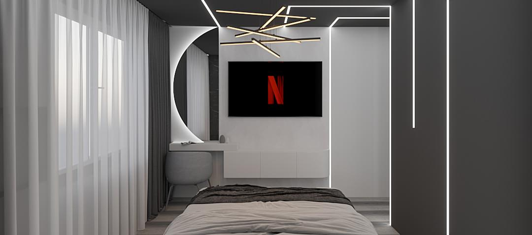 Интерьер Квартиры 84 м2 в Москве в современном минимализме.  Жк Настроение