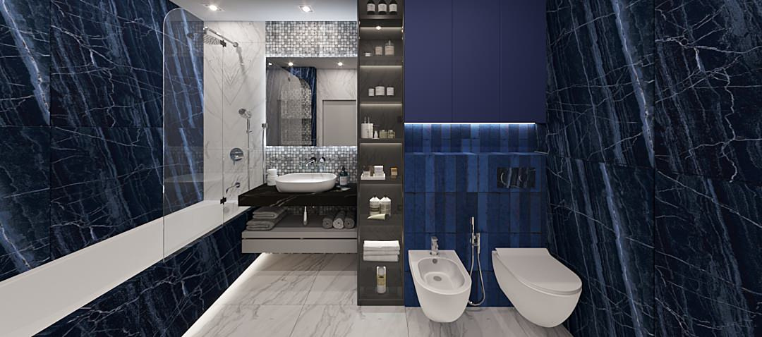 Интерьер Квартиры 84 м2 в Москве в современном минимализме.  Жк Настроение