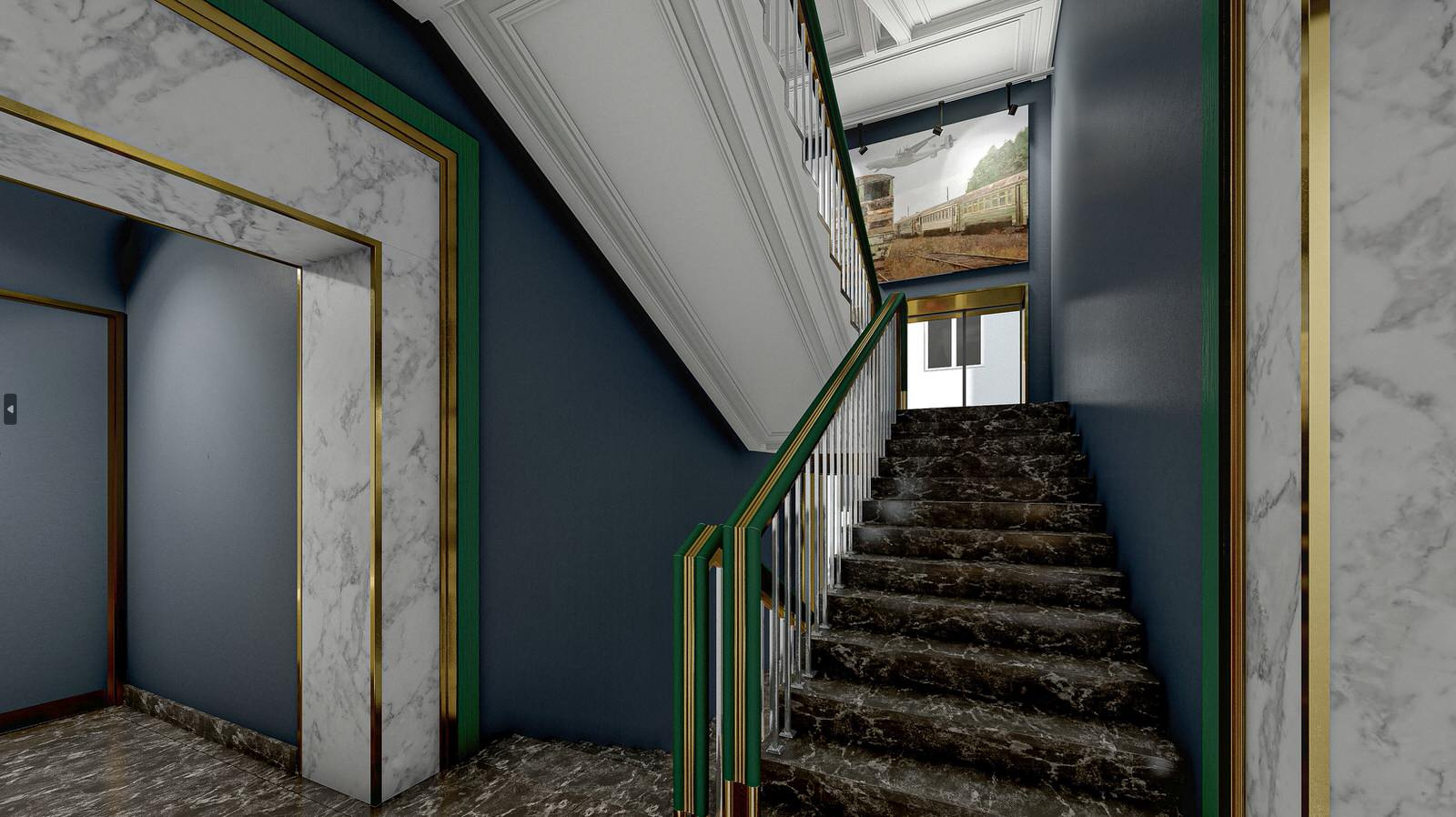 Apart hotel vestibule                       Вестибюль апарт-отеля