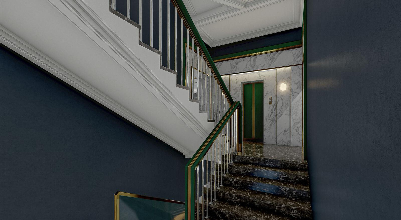 Apart hotel vestibule                       Вестибюль апарт-отеля