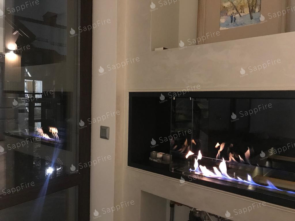 Мир уюта и комфорта с нашим выстроенным угловым биокамином