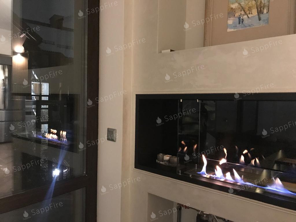 Мир уюта и комфорта с нашим выстроенным угловым биокамином