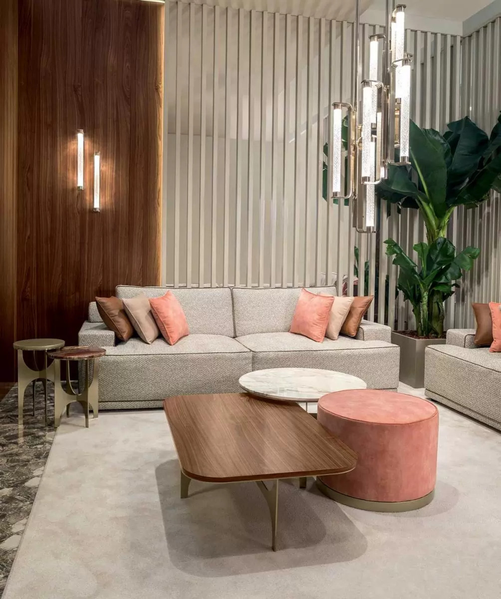 Captivating Coral Living Room