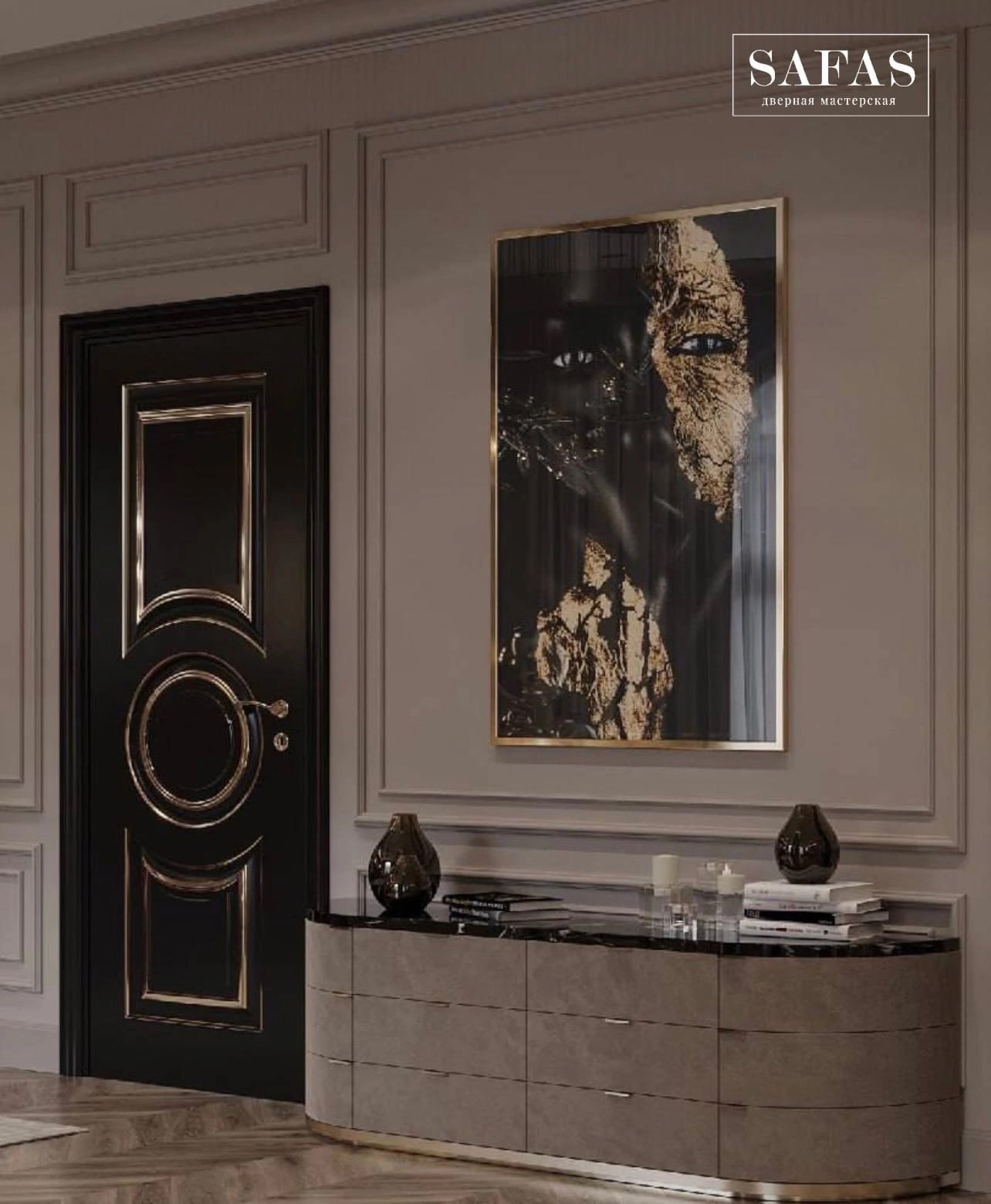 Двери массив ольхи комбинированный