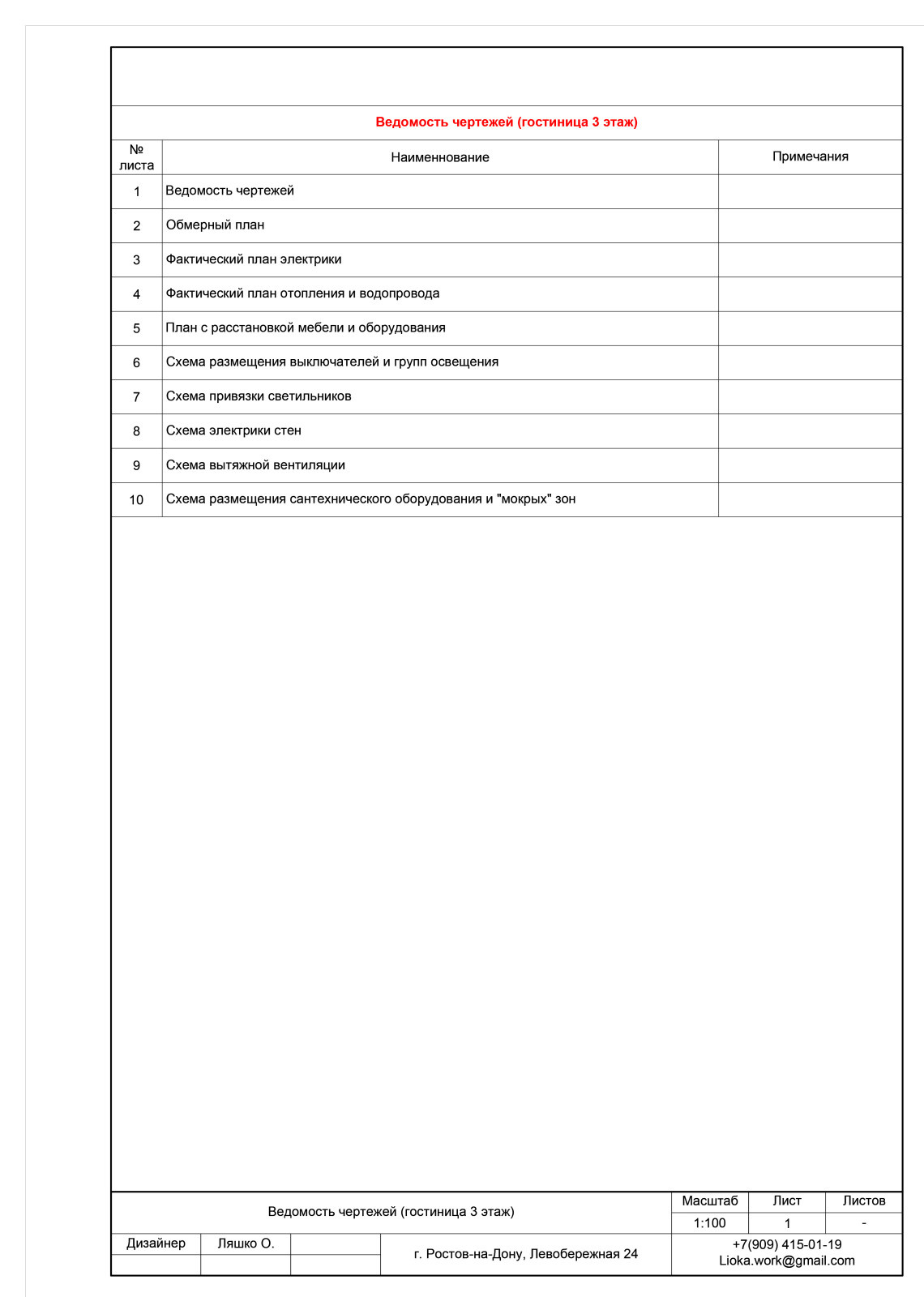 Технический проект (мини-гостиница Левый берег)