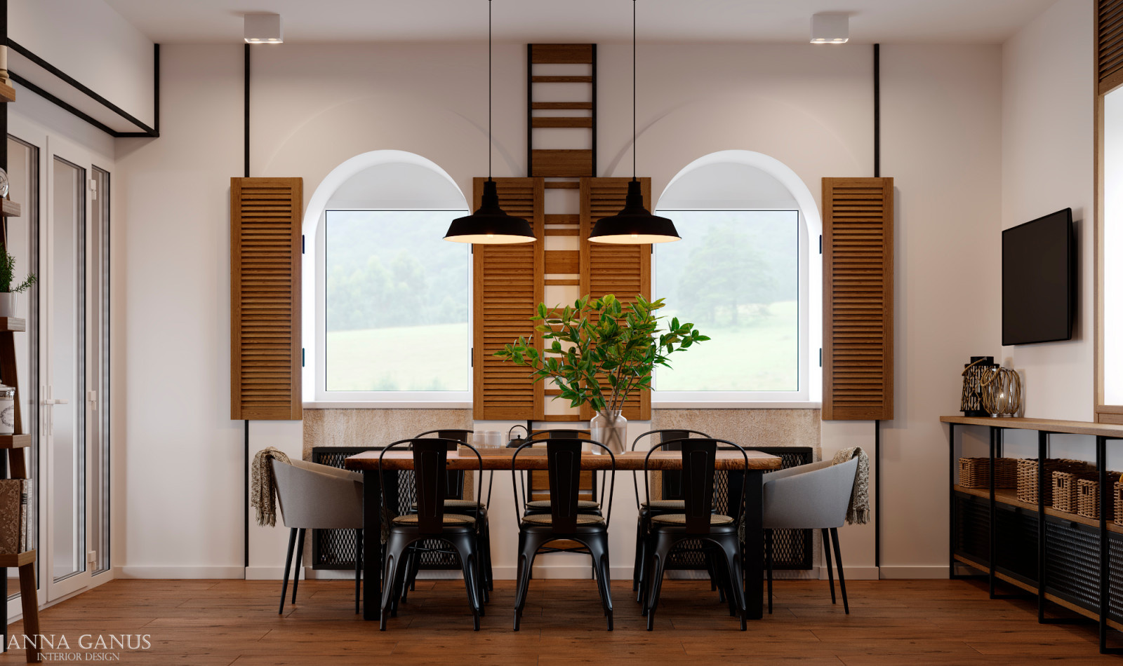 Застекленная терраса с кухней