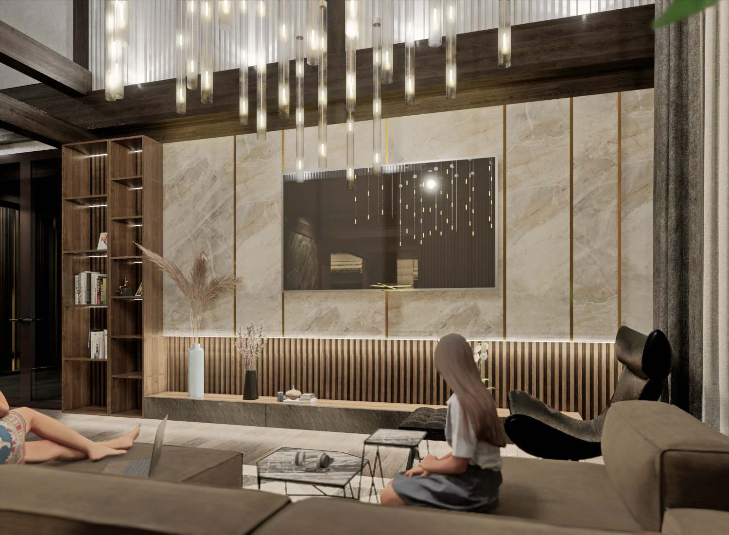 Living room/Stair hall (Forest line)