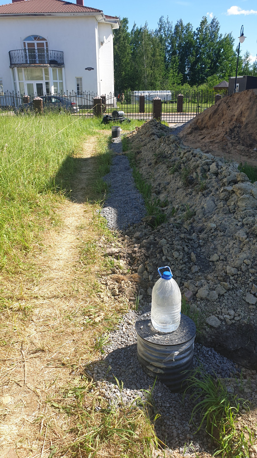 Дренаж участка, ограждение, парковка