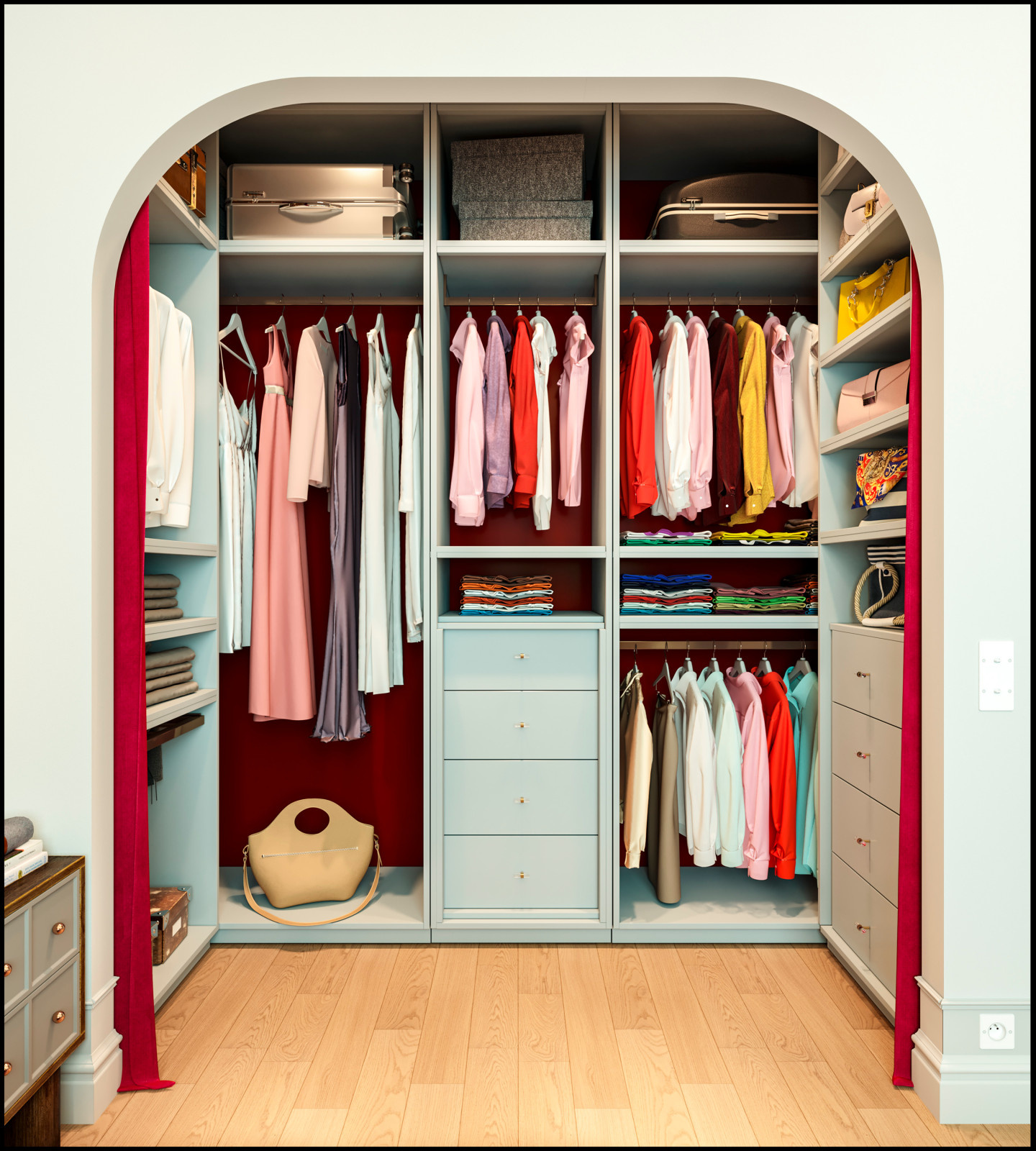 Дизайн гардеробной комнаты