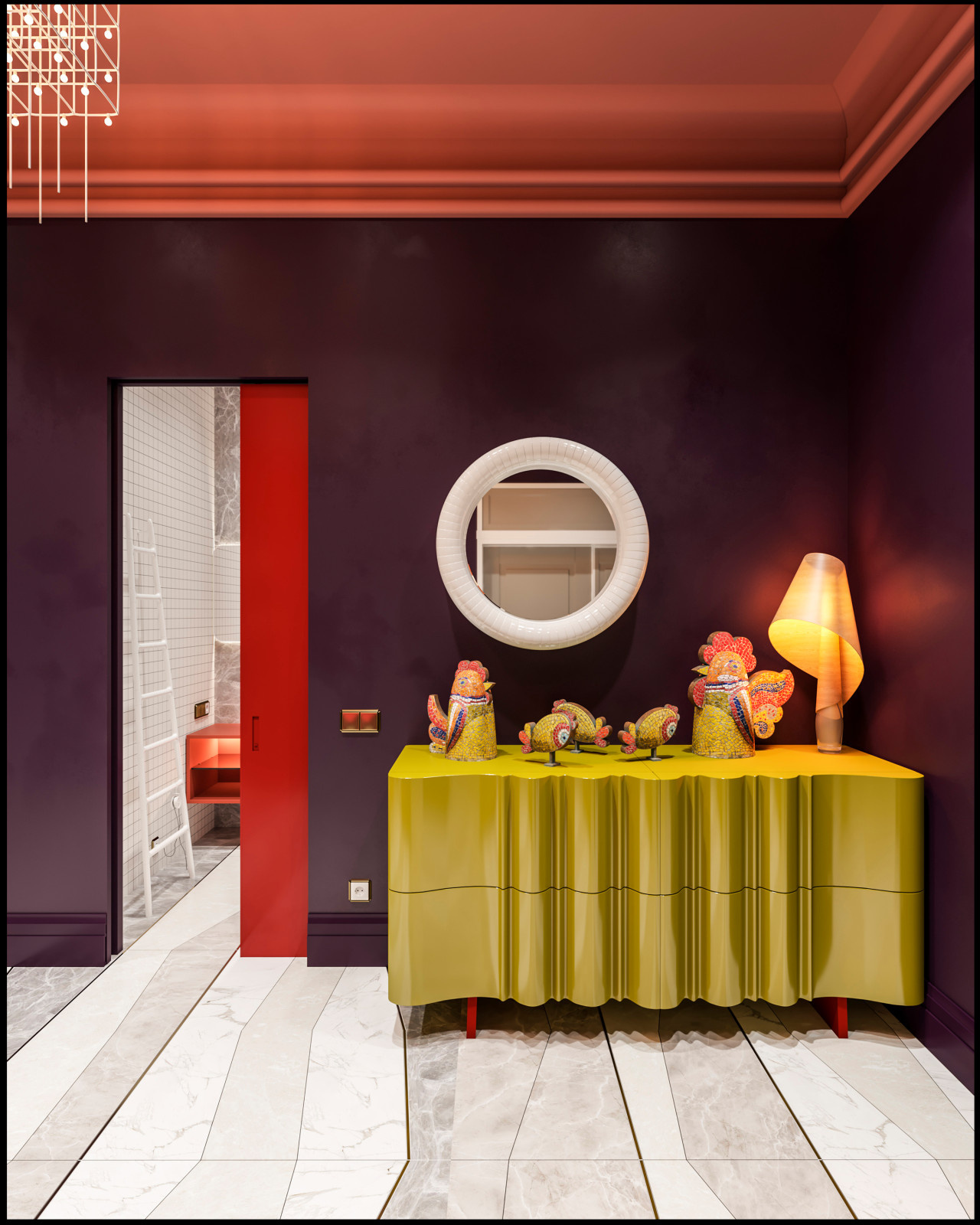 Дизайн не для всех в 3-хкомнатной сталинке 120 м2 на Малой Ордынке