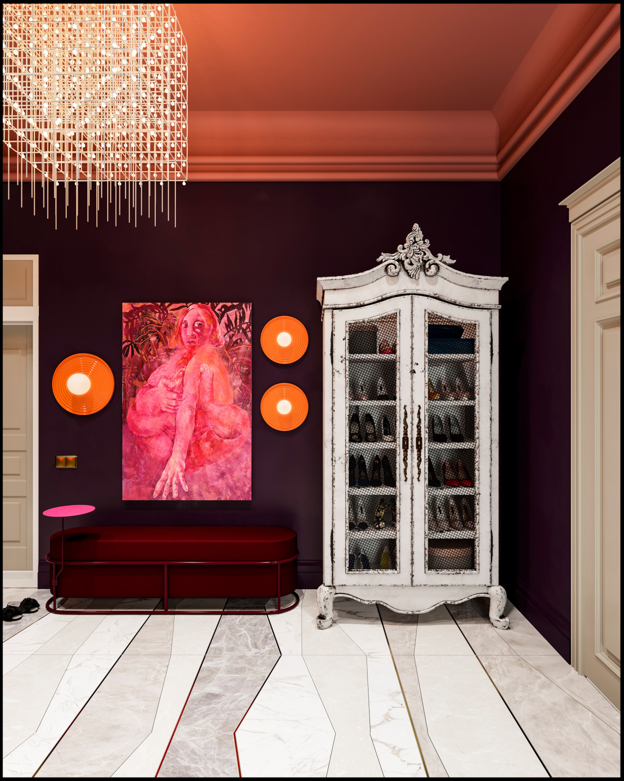 Дизайн не для всех в 3-хкомнатной сталинке 120 м2 на Малой Ордынке