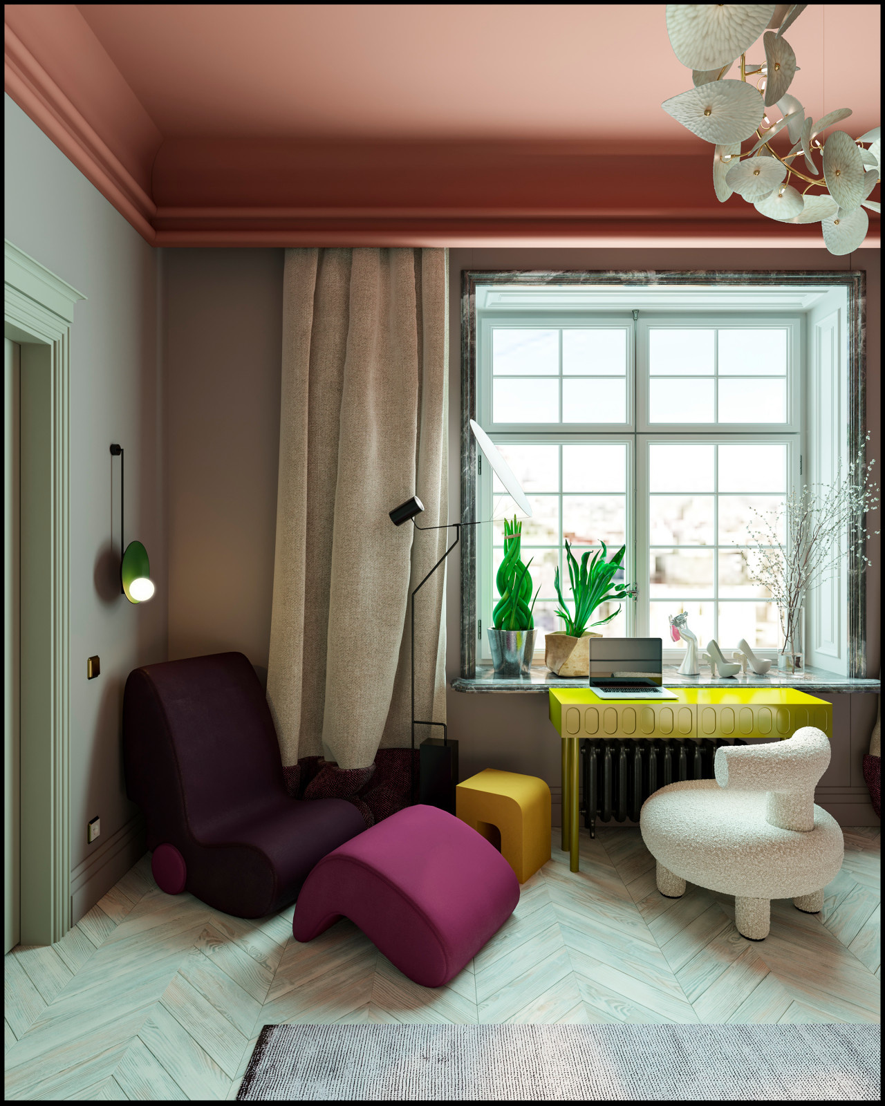 Дизайн не для всех в 3-хкомнатной сталинке 120 м2 на Малой Ордынке