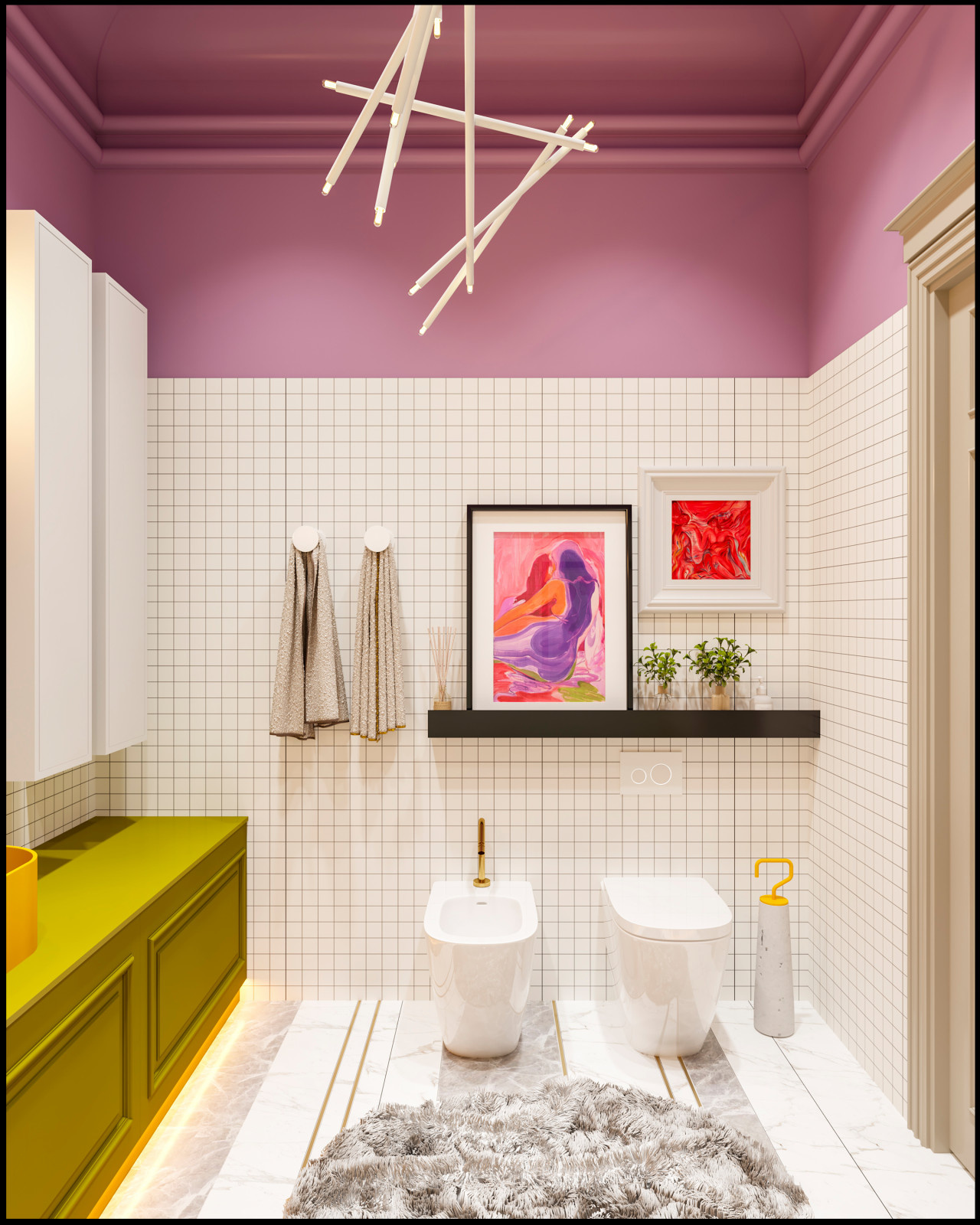 Дизайн не для всех в 3-хкомнатной сталинке 120 м2 на Малой Ордынке