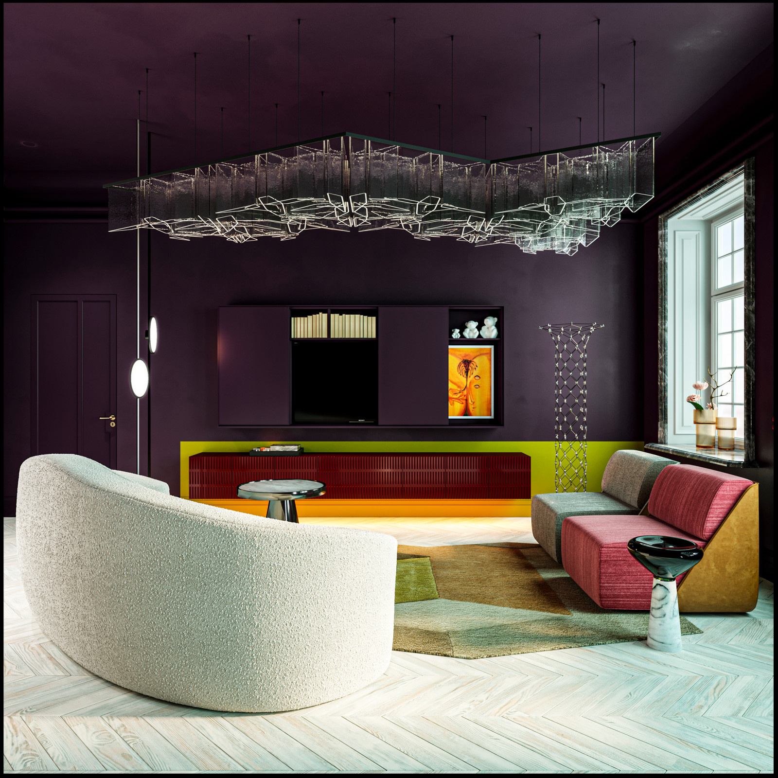 Дизайн не для всех в 3-хкомнатной сталинке 120 м2 на Малой Ордынке