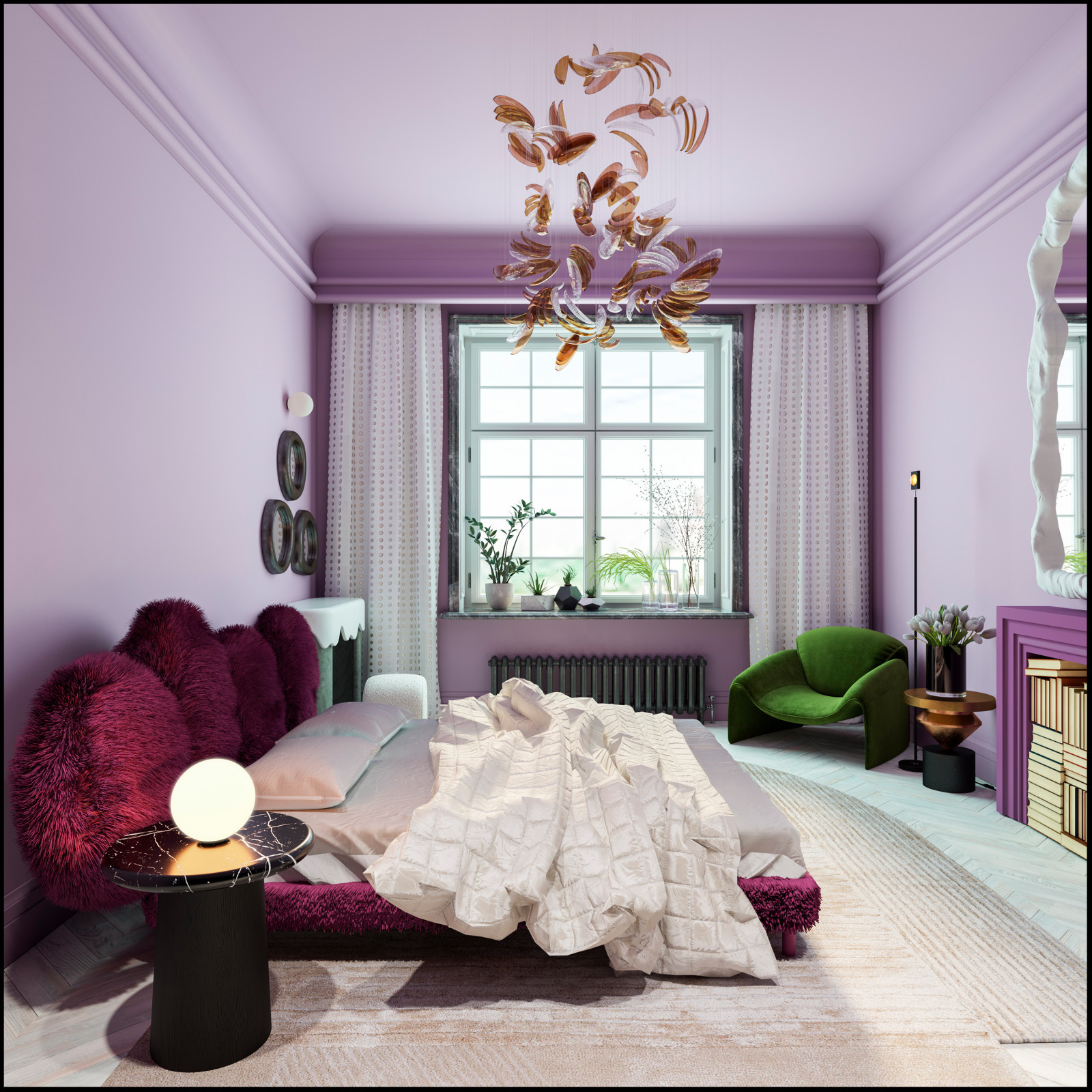 Дизайн не для всех в 3-хкомнатной сталинке 120 м2 на Малой Ордынке