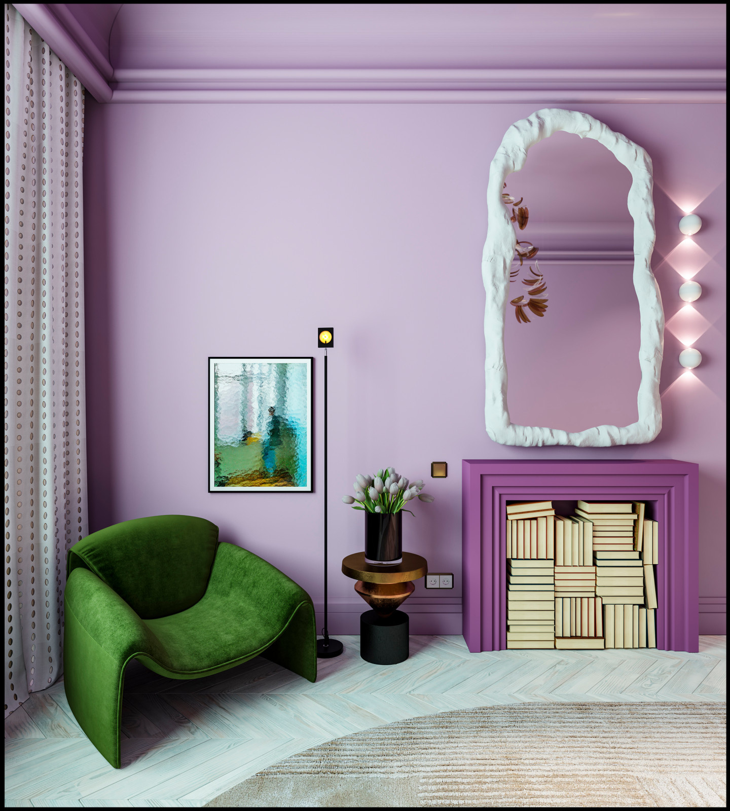 Дизайн не для всех в 3-хкомнатной сталинке 120 м2 на Малой Ордынке