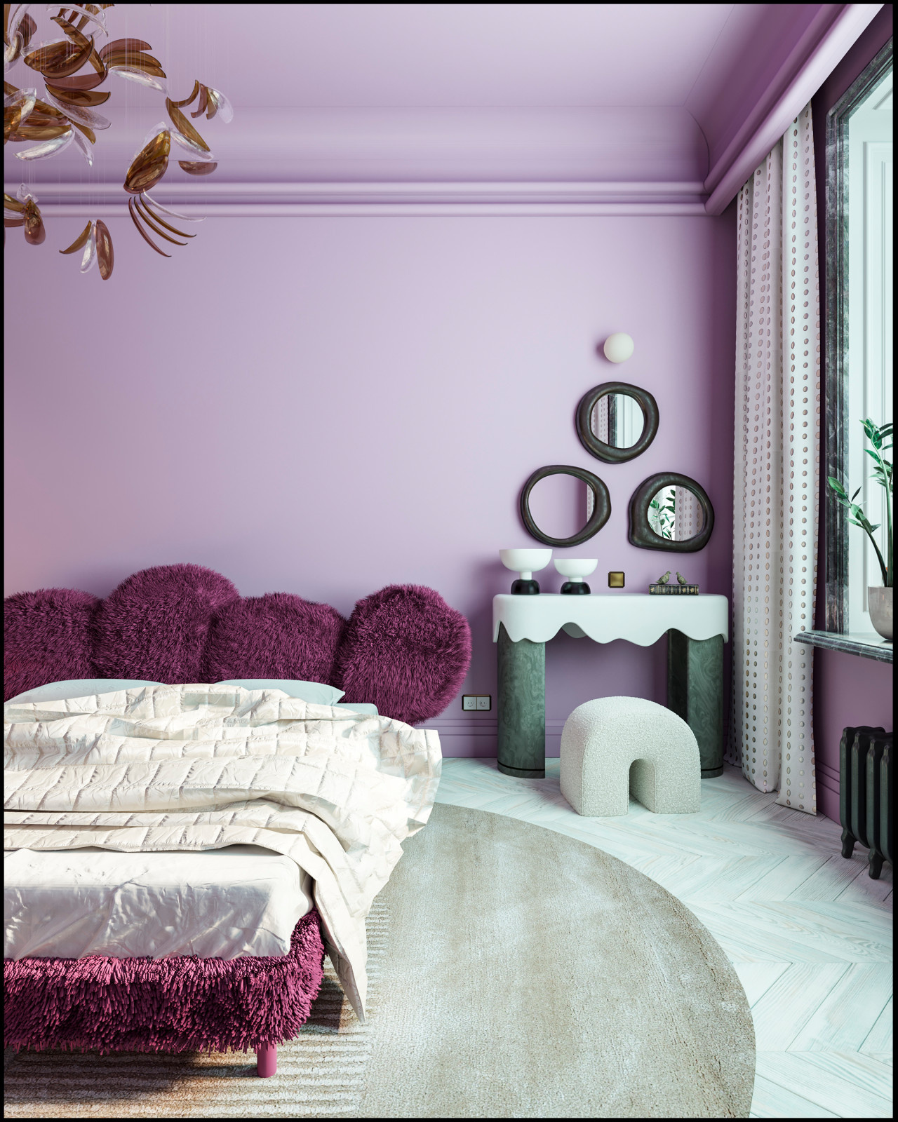 Дизайн не для всех в 3-хкомнатной сталинке 120 м2 на Малой Ордынке