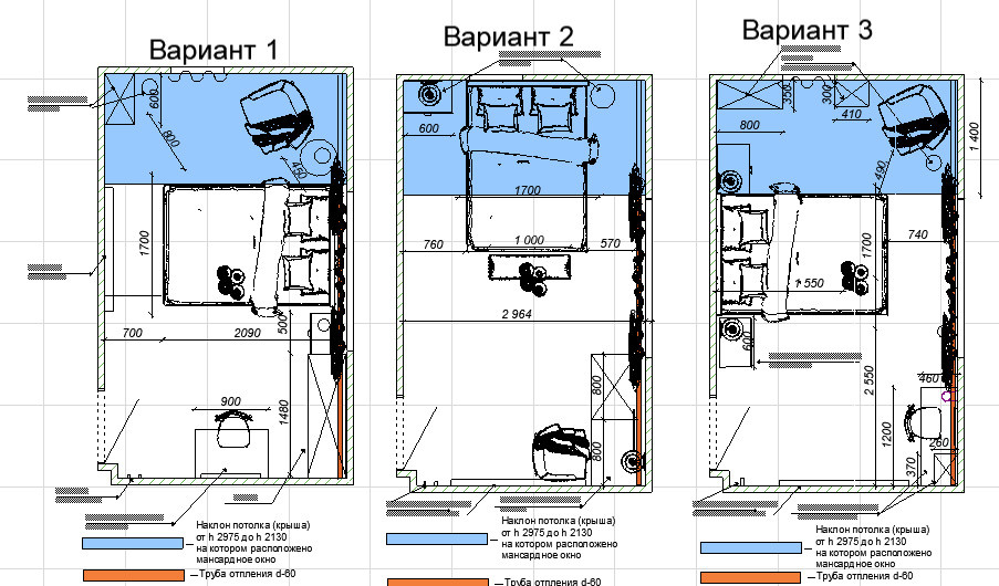 Планировочное решение, создание визуализации спальни в загородном доме