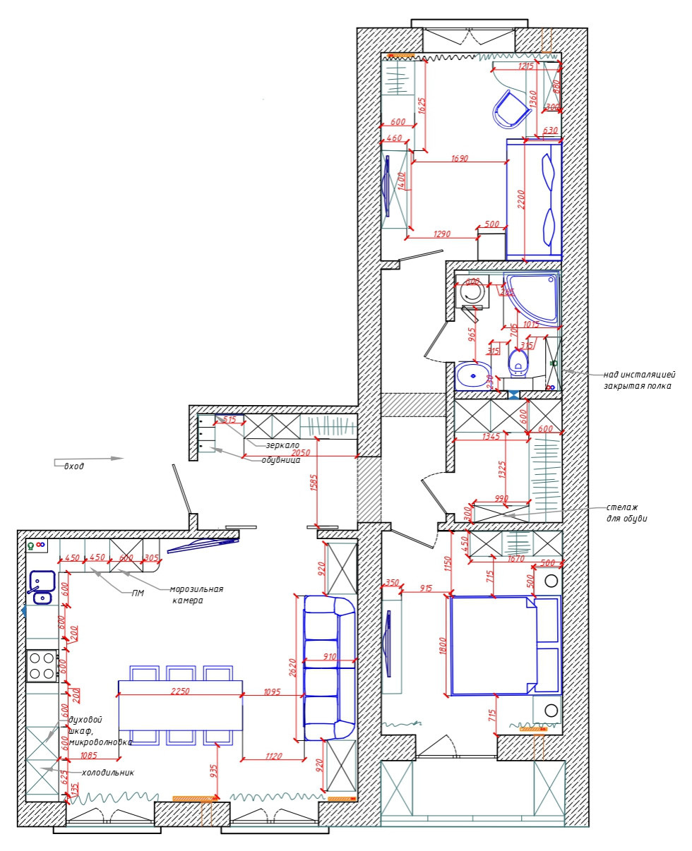 Проект городской квартиры для семьи с одним ребенком