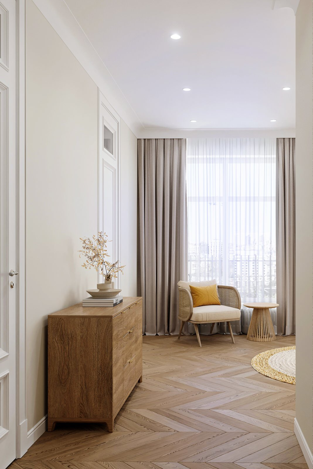 Дизайн интерьера мастер-спальни, квартира 210 м2 в ЖК "Жизнь на Плющихе"