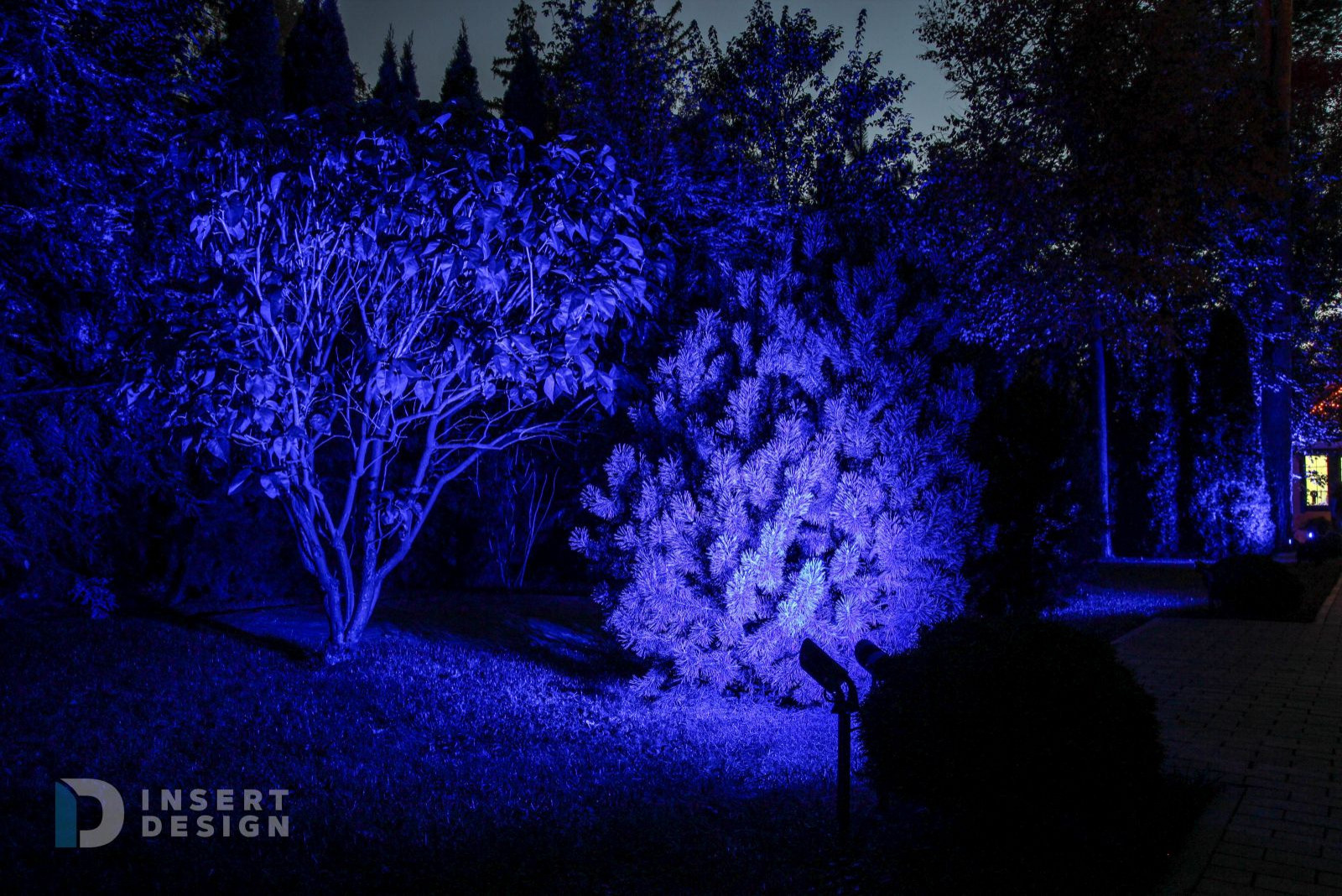 Ландшафтное освещение территории загородного дома в Пушкино, Подмосковье