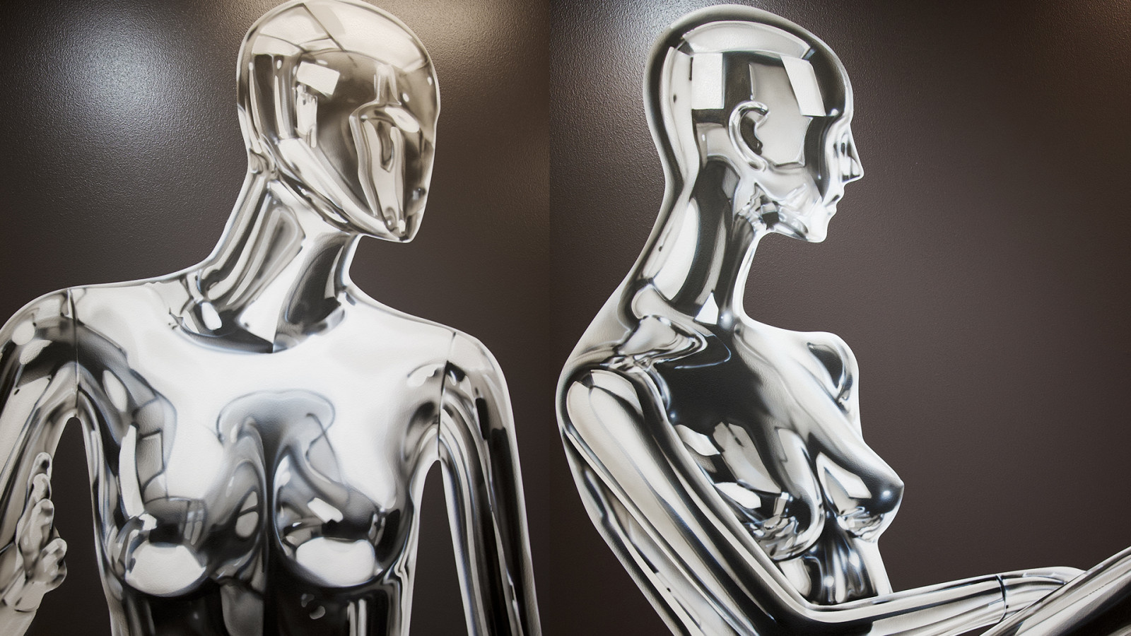 Детали зеркальных манекенов