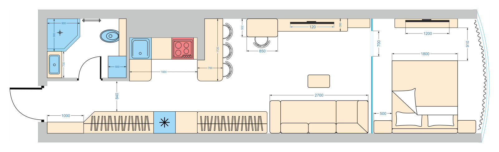 ЖК Морская симфония 34 м2