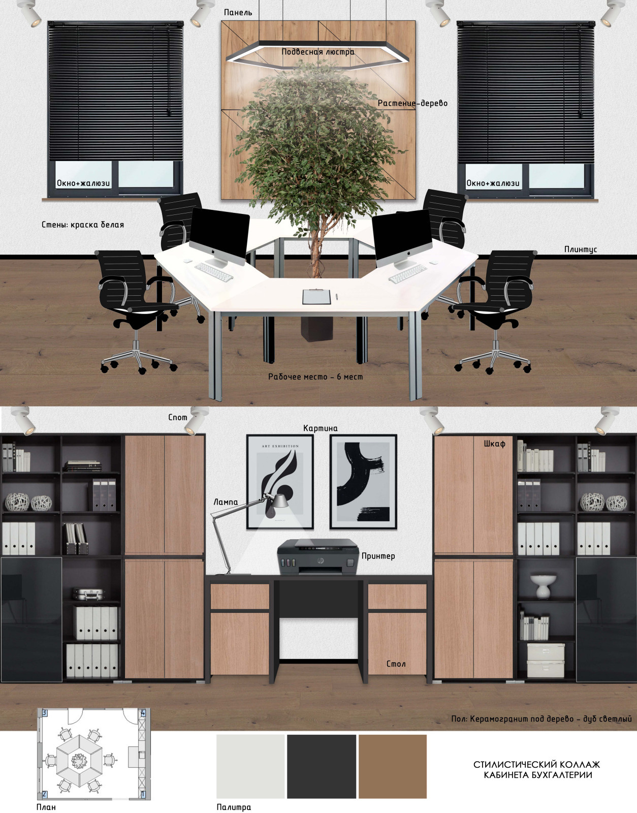 Эскизный проект офисного помещения