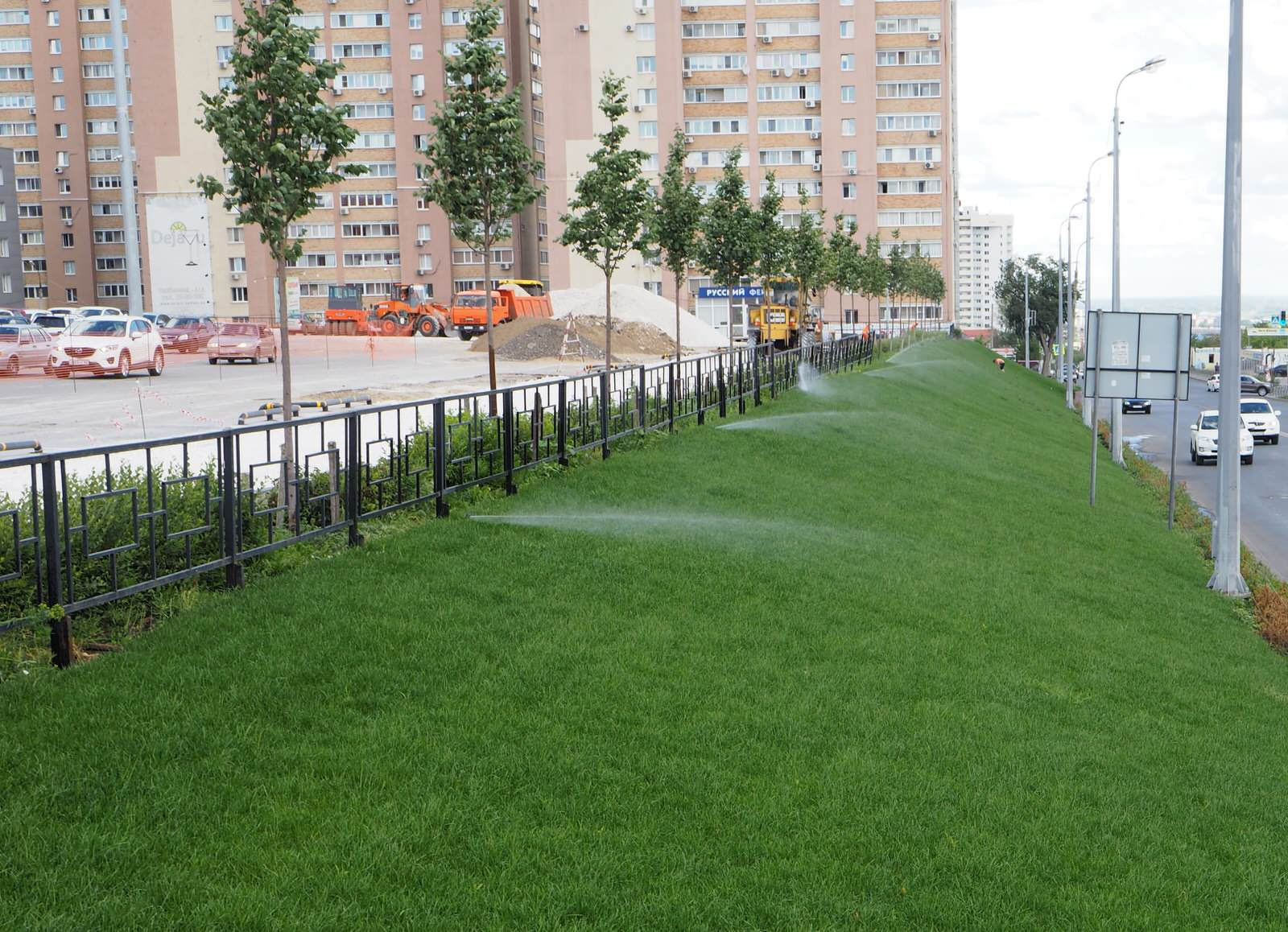 Благоустройство ландшафта торгового центра