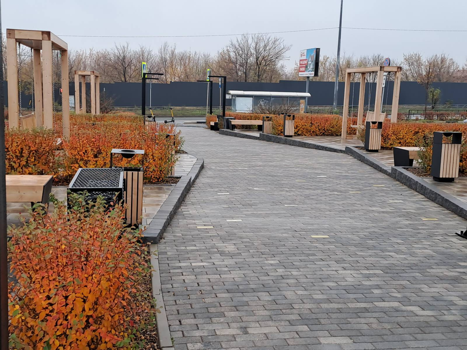 Благоустройство ландшафта торгового центра