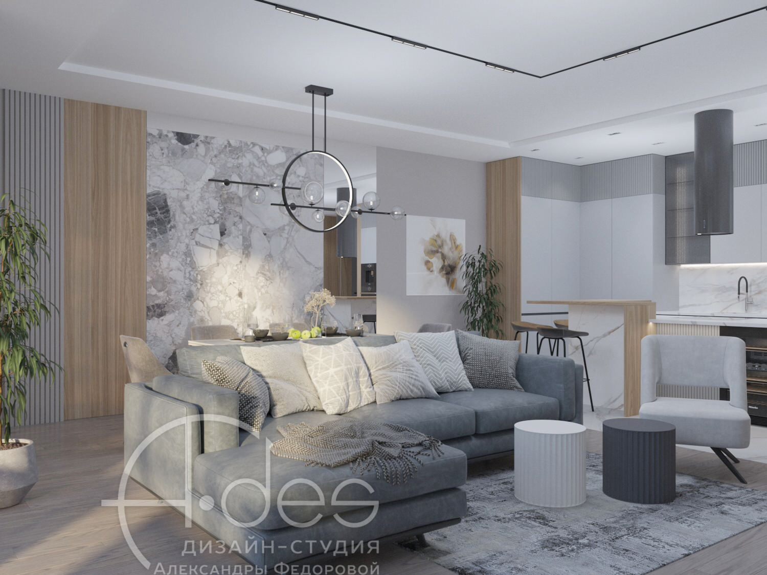 Просторная квартира в стиле минимализм